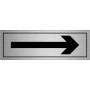 Brushed Aluminum Right Arrow Directional Sign