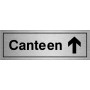 Brushed Aluminum Canteen Arrow Up Door Sign