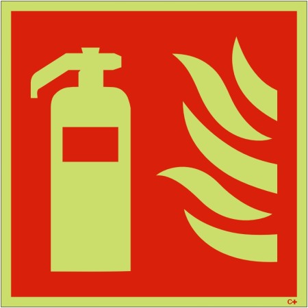 Photoluminescent Fire Extinguisher Sign
