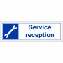 Service Reception sign with spanner symbol and service reception text