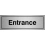 Entrance Brushed Aluminium Door Sign