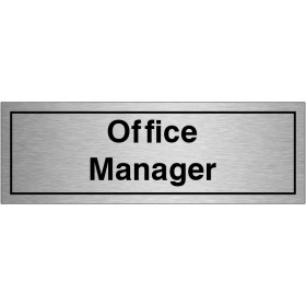 Office Manager Brushed Aluminium Door Sign
