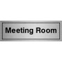 Meeting Room Brushed Aluminium Door Sign