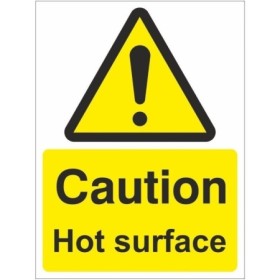 Caution Hot Surface Warning Sign