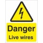 Danger Live Wires Electrical Warning Sign