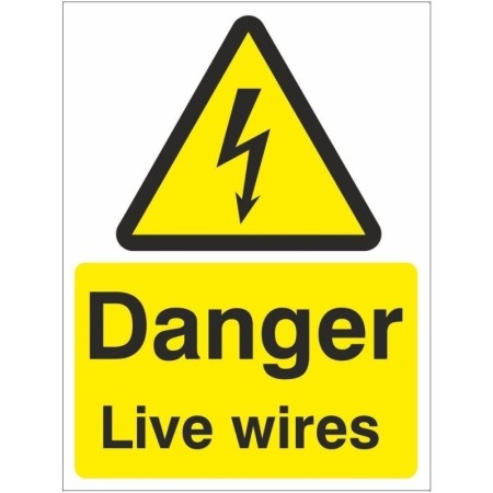 Danger Live Wires Electrical Warning Sign