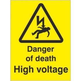 Danger Of Death High Voltage Electrical Hazard Sign
