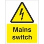 Mains Switch Electrical Hazard Sign