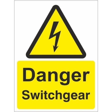 Danger Switchgear Electrical Hazard Sign