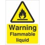 Warning Flammable Liquid Hazard Sign