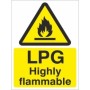 LPG Highly Flammable Warning Sign