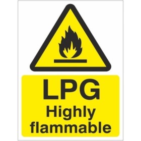 LPG Highly Flammable Warning Sign