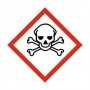 Toxic Poison Label Sign with skull and crossbones hazard symbol