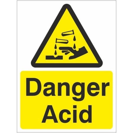 Danger Acid Corrosive Hazard Sign
