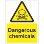 Dangerous Chemicals Toxic Sign with skull and crossbones warning symbol
