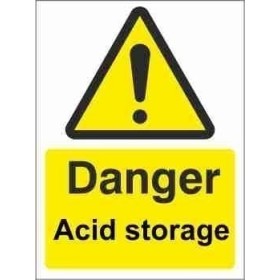 Danger Acid Storage Warning Sign