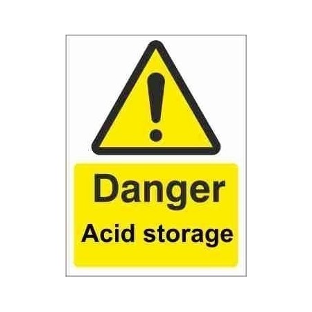 Danger Acid Storage Warning Sign