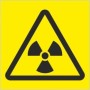 Radiation Symbol Warning Sign on Yellow Background