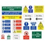Pack of 30 essential construction site safety signs with warning