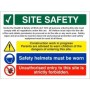 Site Safety PPE Must Be Worn As Appropriate Multi Message Safety Board
