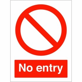 No Entry Sign with red prohibition symbol