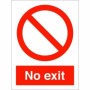 No Exit Sign with red prohibition symbol