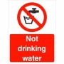 Not Drinking Water Sign with tap and drinking glass prohibition symbol