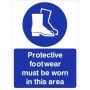 Protective footwear must be worn in this area mandatory safety sign