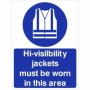 Hi-Visibility Jackets Must Be Worn In This Area mandatory safety sign