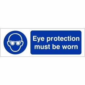 Eye Protection Must Be Worn mandatory PPE safety sign