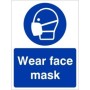 Wear Face Mask Sign with mandatory face mask symbol