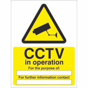 CCTV In Operation For The Purpose Of Sign with CCTV Camera Symbol