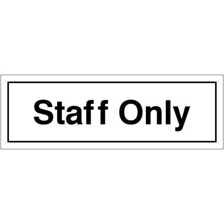 Staff Only Door Sign