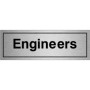 Brushed aluminium Engineers Door Sign