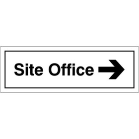 Site Office Arrow Right Door Sign with right-pointing arrow