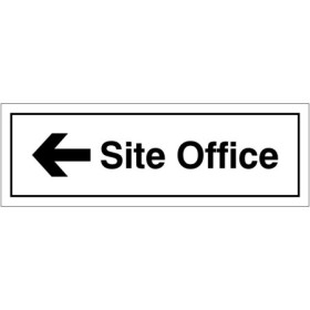 Site Office Arrow Left Door Sign with left-pointing arrow