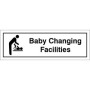 Baby Changing Facilities Door Sign with baby changing symbol