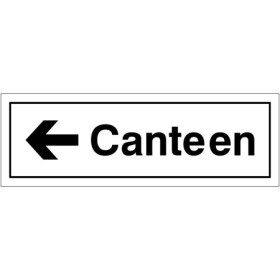 Canteen Arrow Left Door Sign with left-pointing arrow