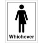 Gender Neutral Toilet Door Sign with inclusive toilet symbol