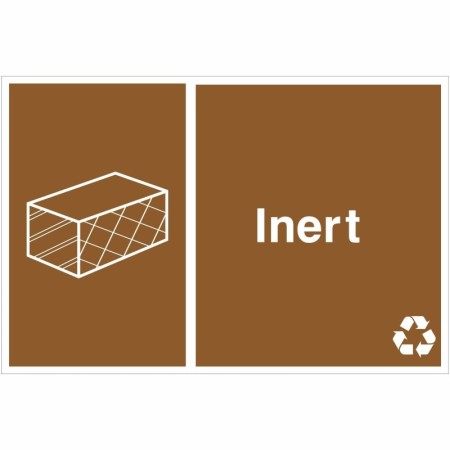 Inert recycling sign for designated inert waste recycling areas