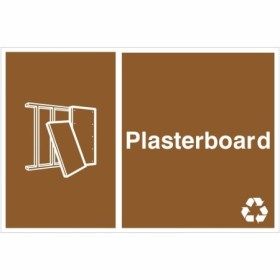 Plasterboard recycling sign for designated plasterboard waste recycling areas