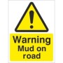 Warning Mud On Road Sign