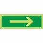 Glow in the Dark Arrow Only Sign with right arrow symbol