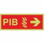 Glow in the dark Premises Information Box PIB arrow right sign