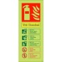 Glow in the dark wet chemical fire extinguisher safety sign