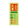 Glow in the dark Clean Agent Fire Extinguisher ID safety sign