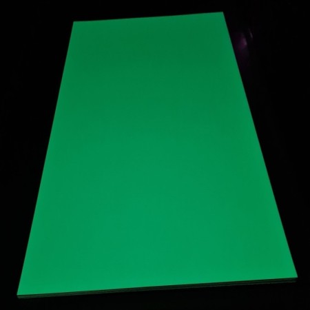 Glow in the dark photoluminescent material sheet