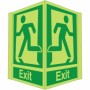 Glow In The Dark Double Sided Exit Projecting Sign