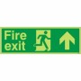 Glow In The Dark Fire Exit Up Sign