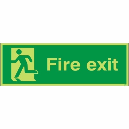 Glow In The Dark Final Exit Man Left Sign